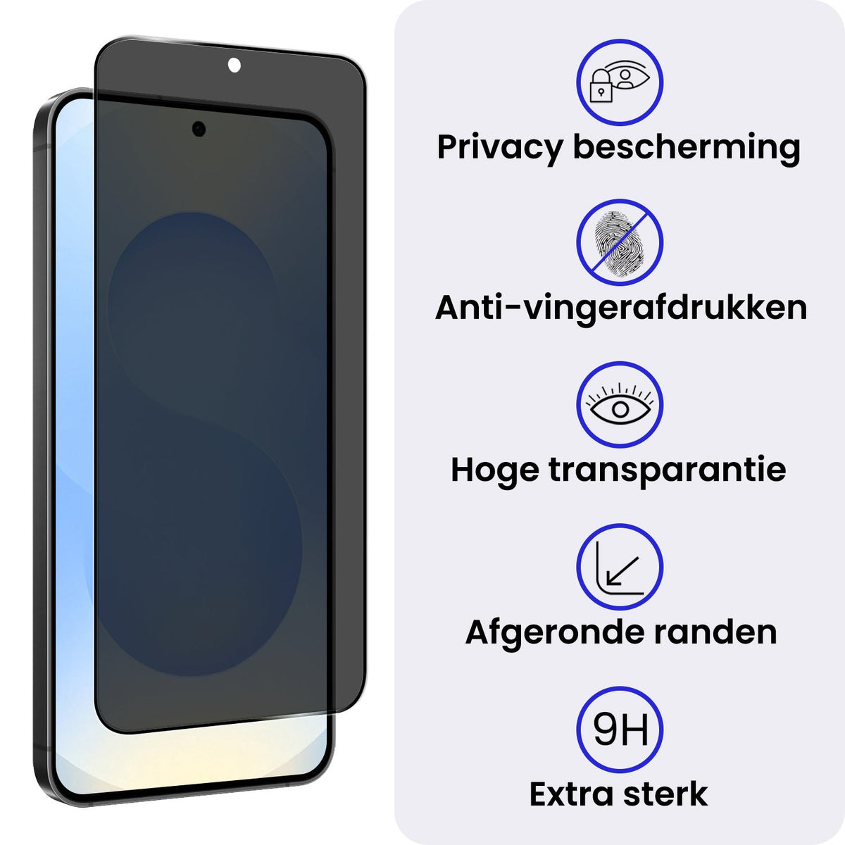 Gehard glazen privacy screenprotector voor Samsung Galaxy S25 Edge