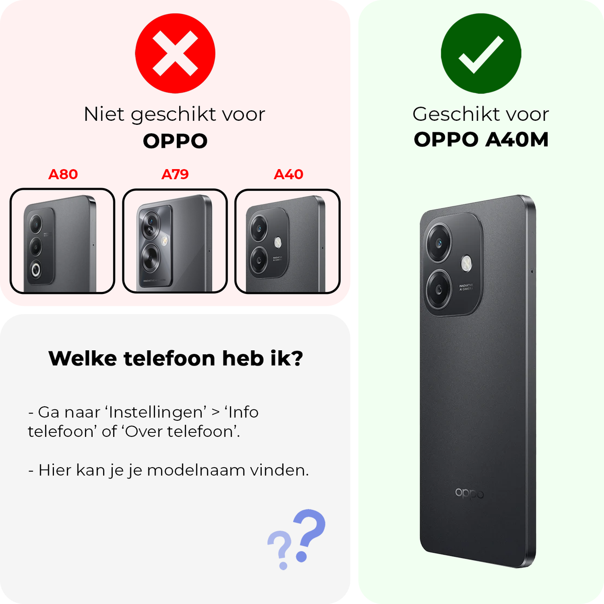 Screenprotector van gehard glas voor OPPO A40