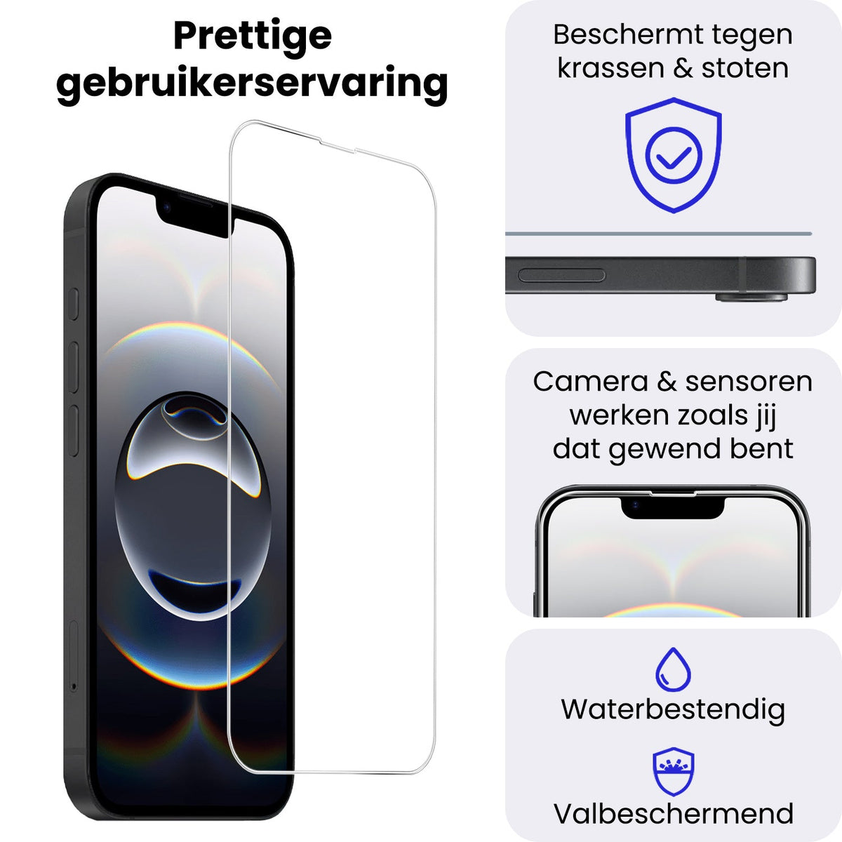 Gehard glazen screenprotector voor iPhone 16e met volledige schermdekking