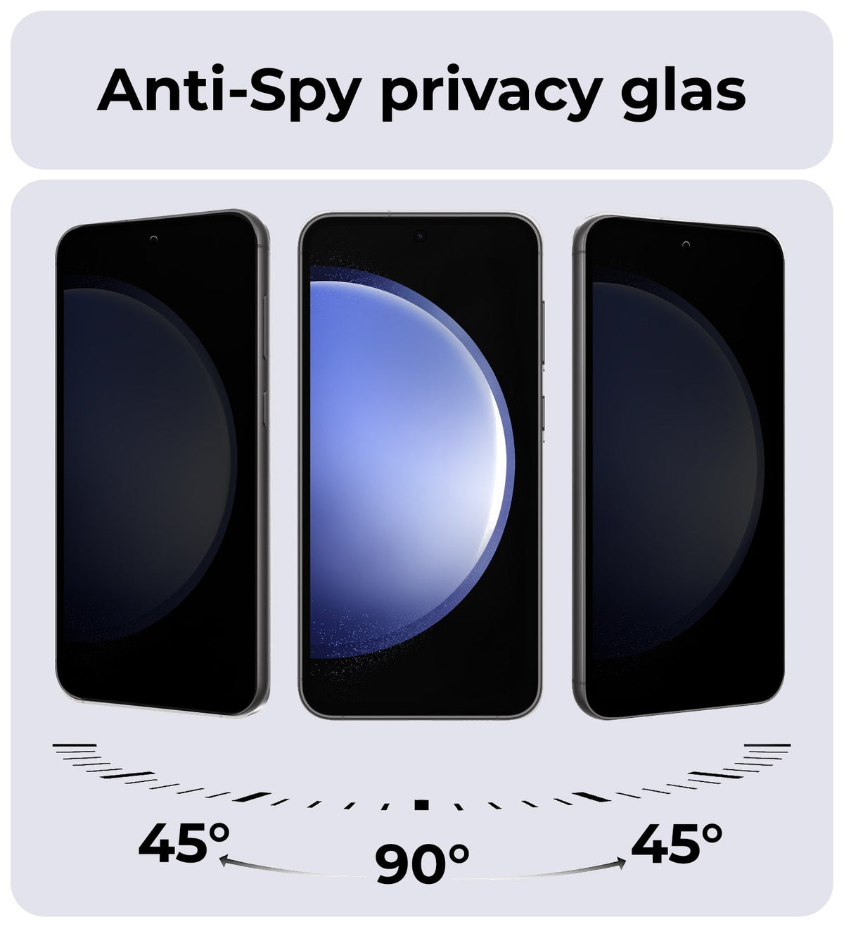 Gehard glazen screenprotector met privacy filter