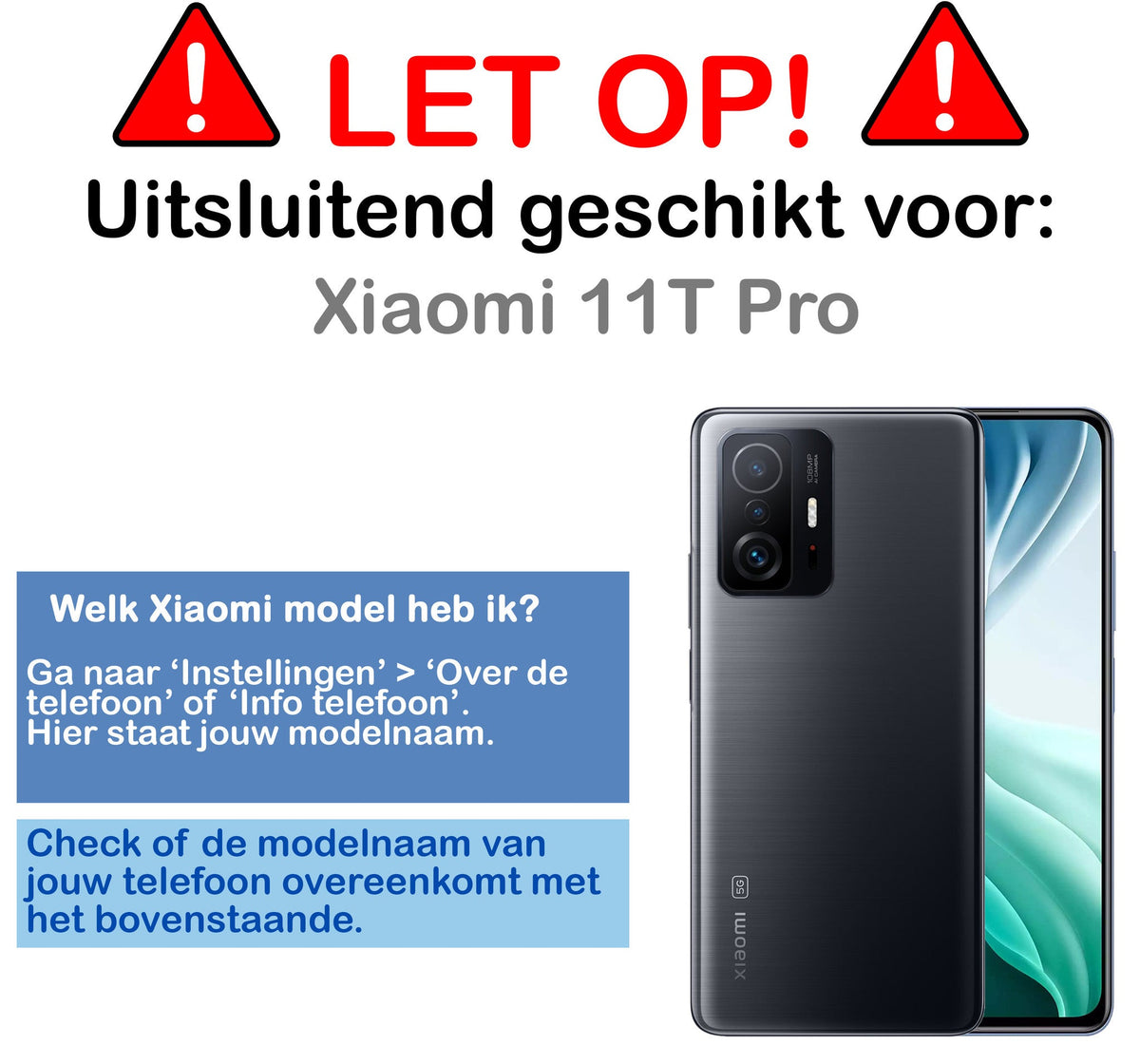 Gehard glazen screenprotector voor Xiaomi 11T Pro