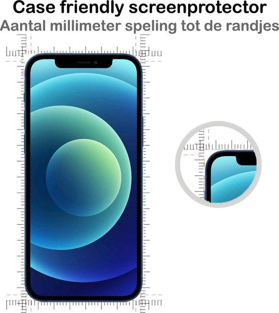 Gehard glazen screenprotector voor iPhone 12 Mini met volledige dekking