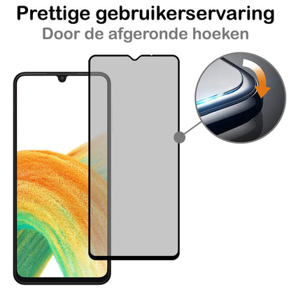 Gehard glas privacy screenprotector voor Samsung Galaxy A33