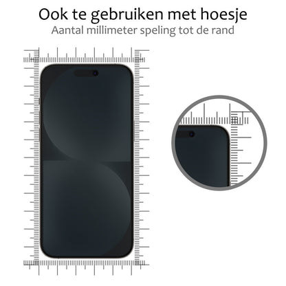 Privacy screenprotector van gehard glas voor iPhone 15 Pro Max