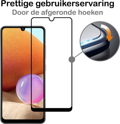 Full Screen Screenprotector Gehard Glas Geschikt Voor Samsung A32 5G