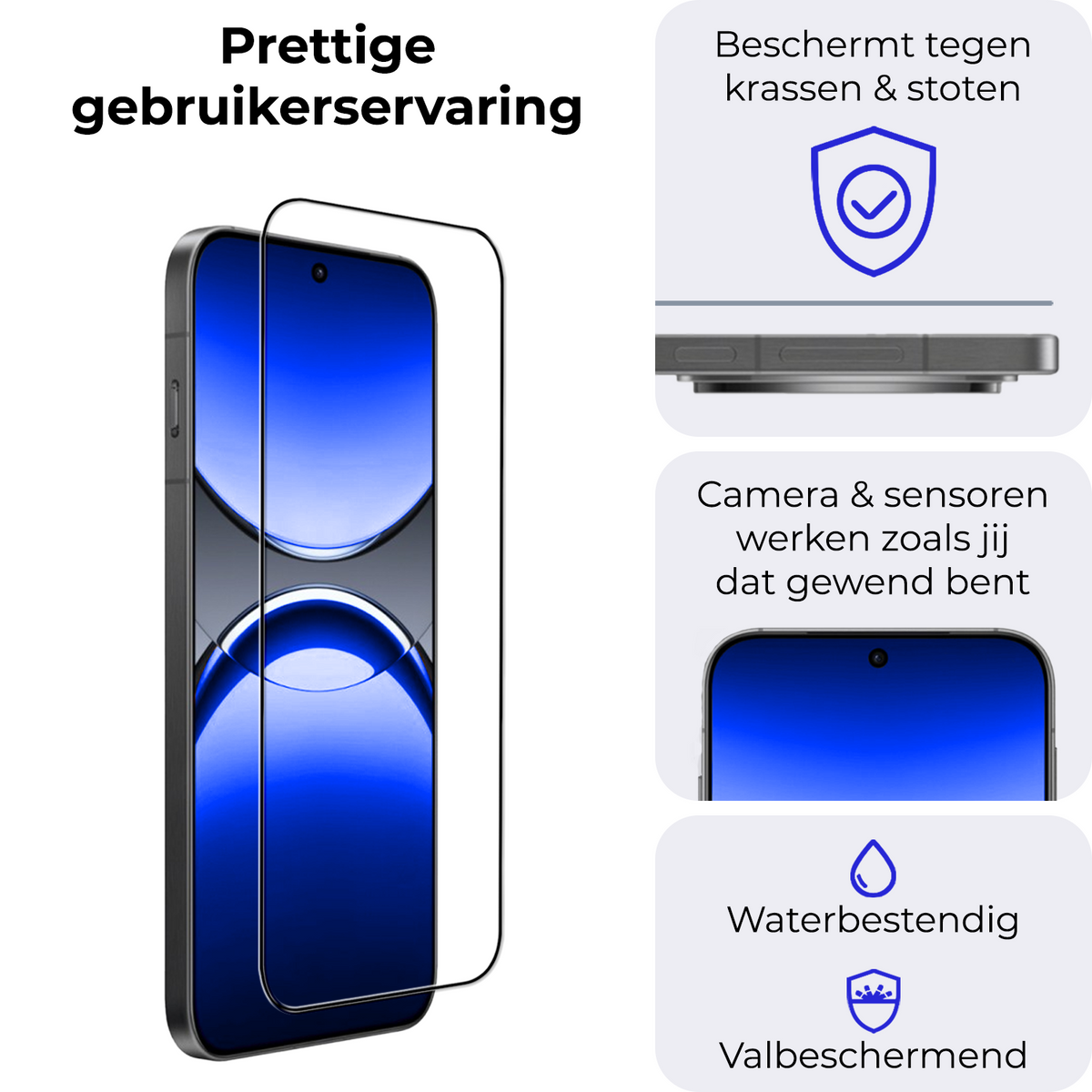 Screenprotector van gehard glas voor OPPO Find X8 Pro