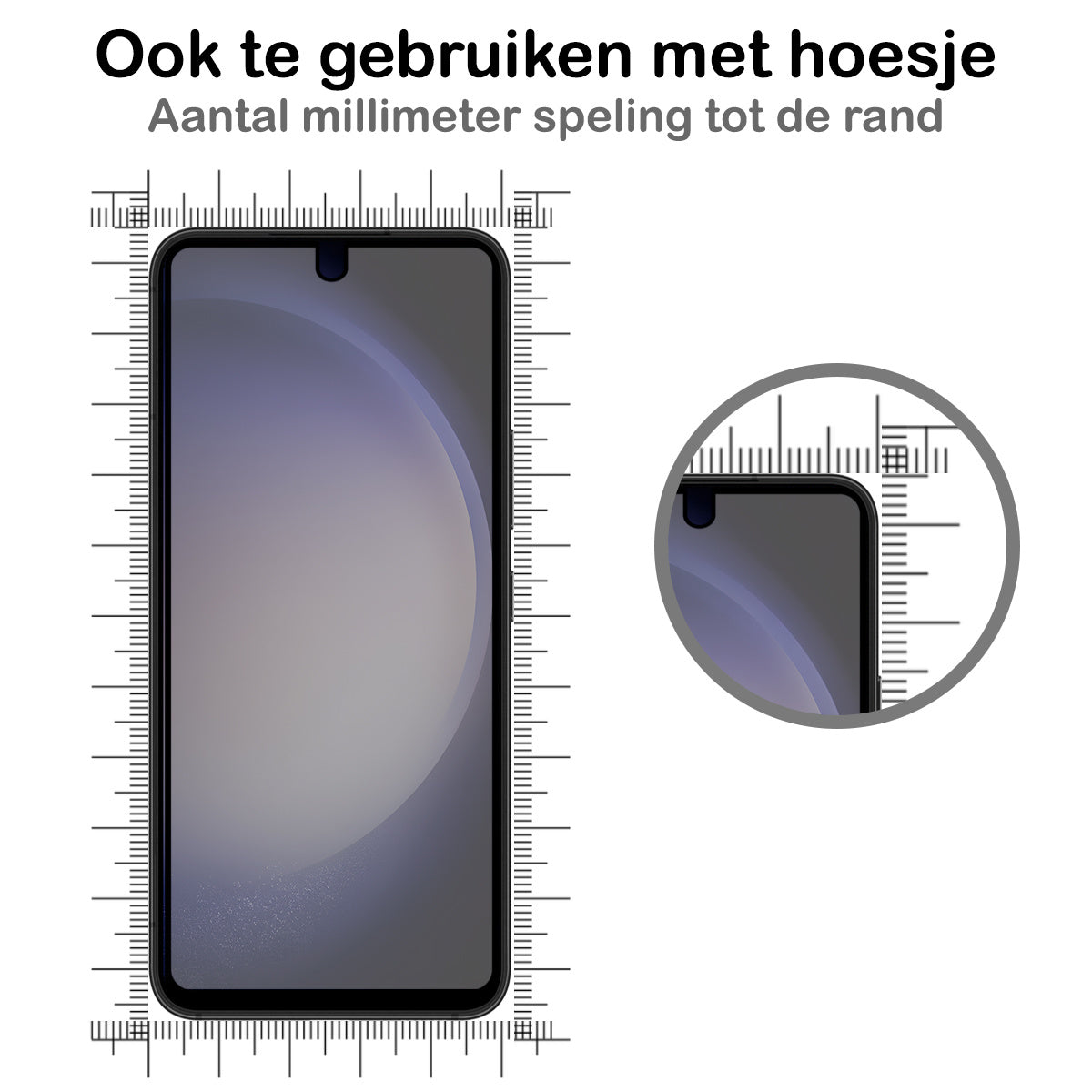 Privacy Screenprotector van Gehard Glas Geschikt voor Samsung S23 Plus