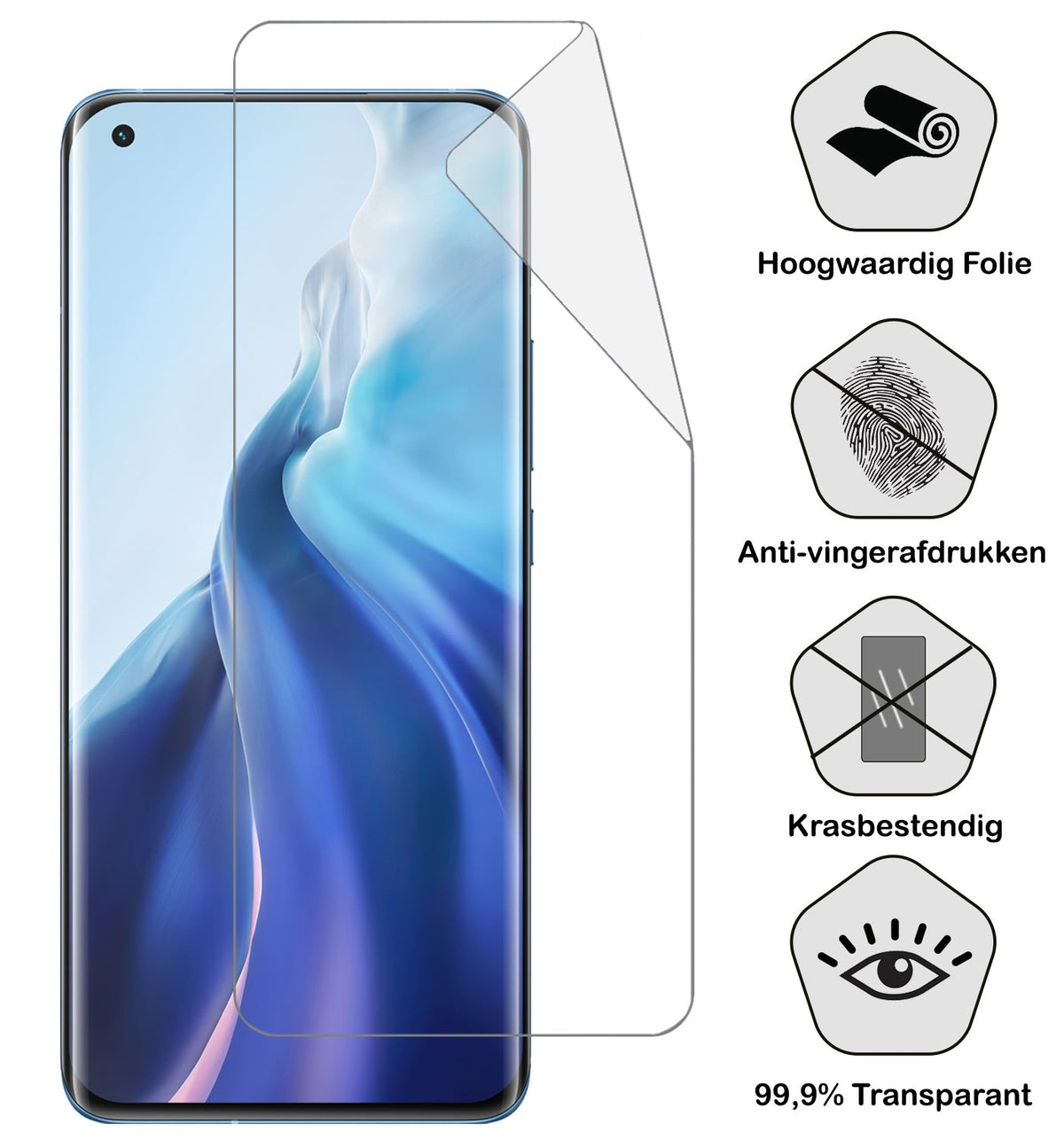 Flexibele TPU screenprotector voor Xiaomi Mi 11