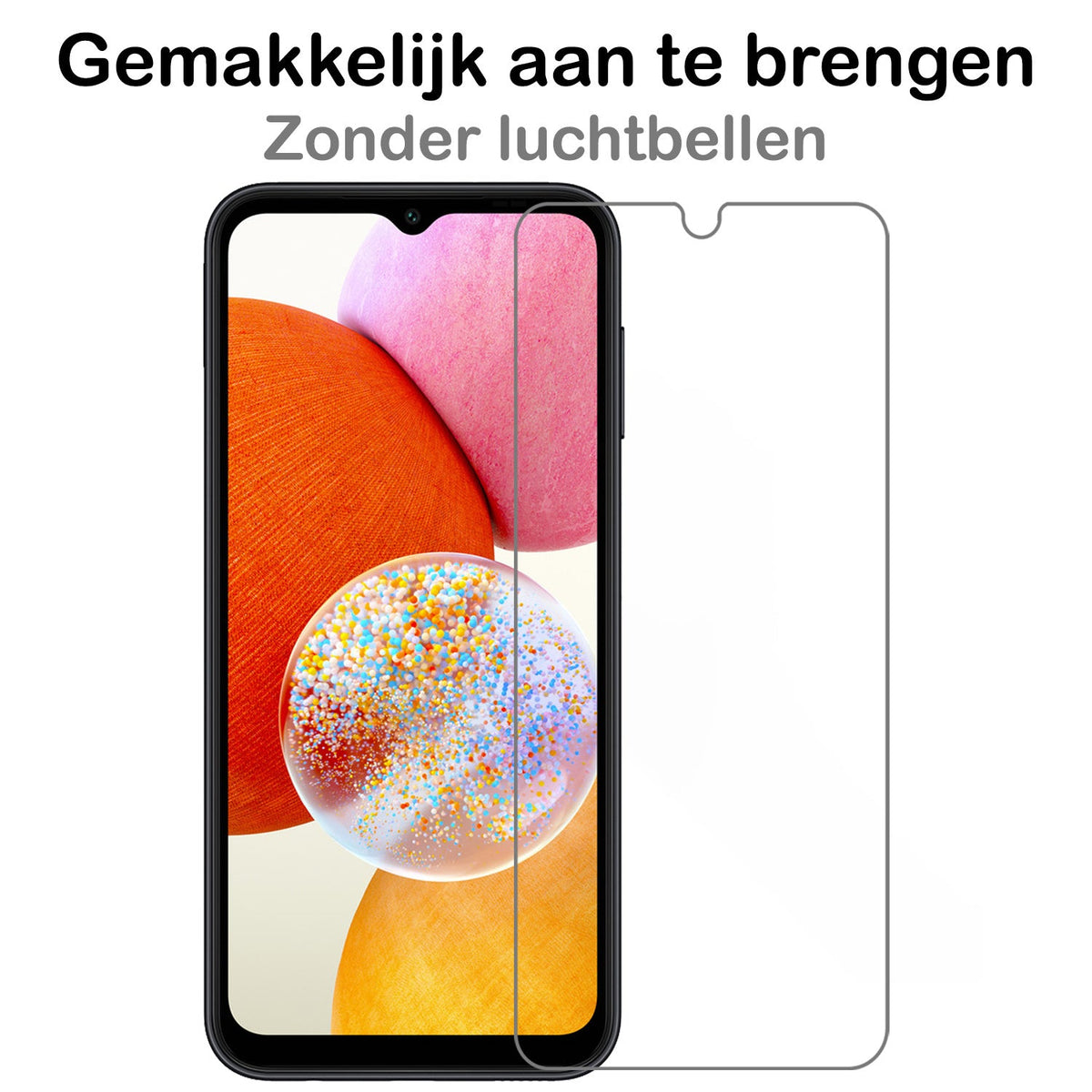 Screenprotector van gehard glas voor Samsung A14