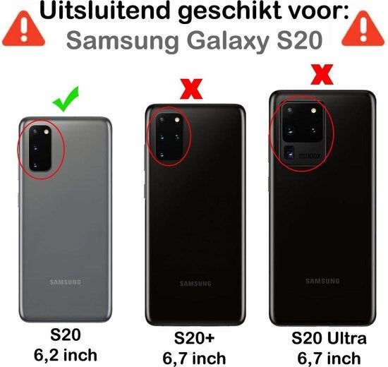 Screenprotector van gehard glas met zwarte randen voor Samsung S20