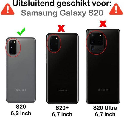 Screenprotector van gehard glas met zwarte randen voor Samsung S20