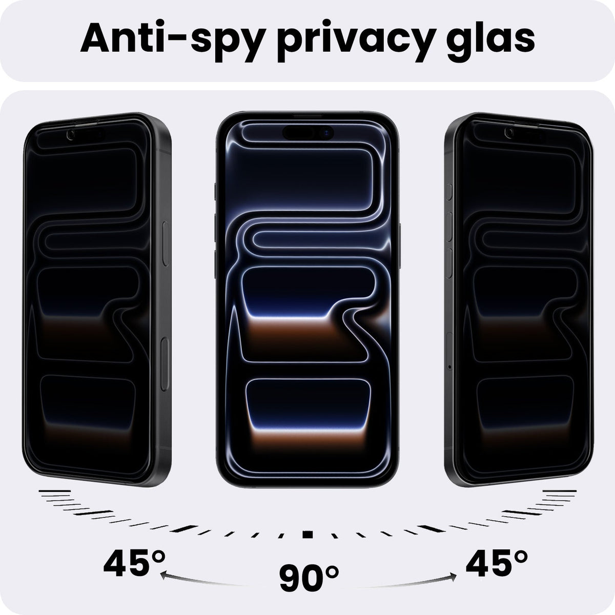 Screenprotector van gehard glas met privacyfilter voor iPhone 17 Pro