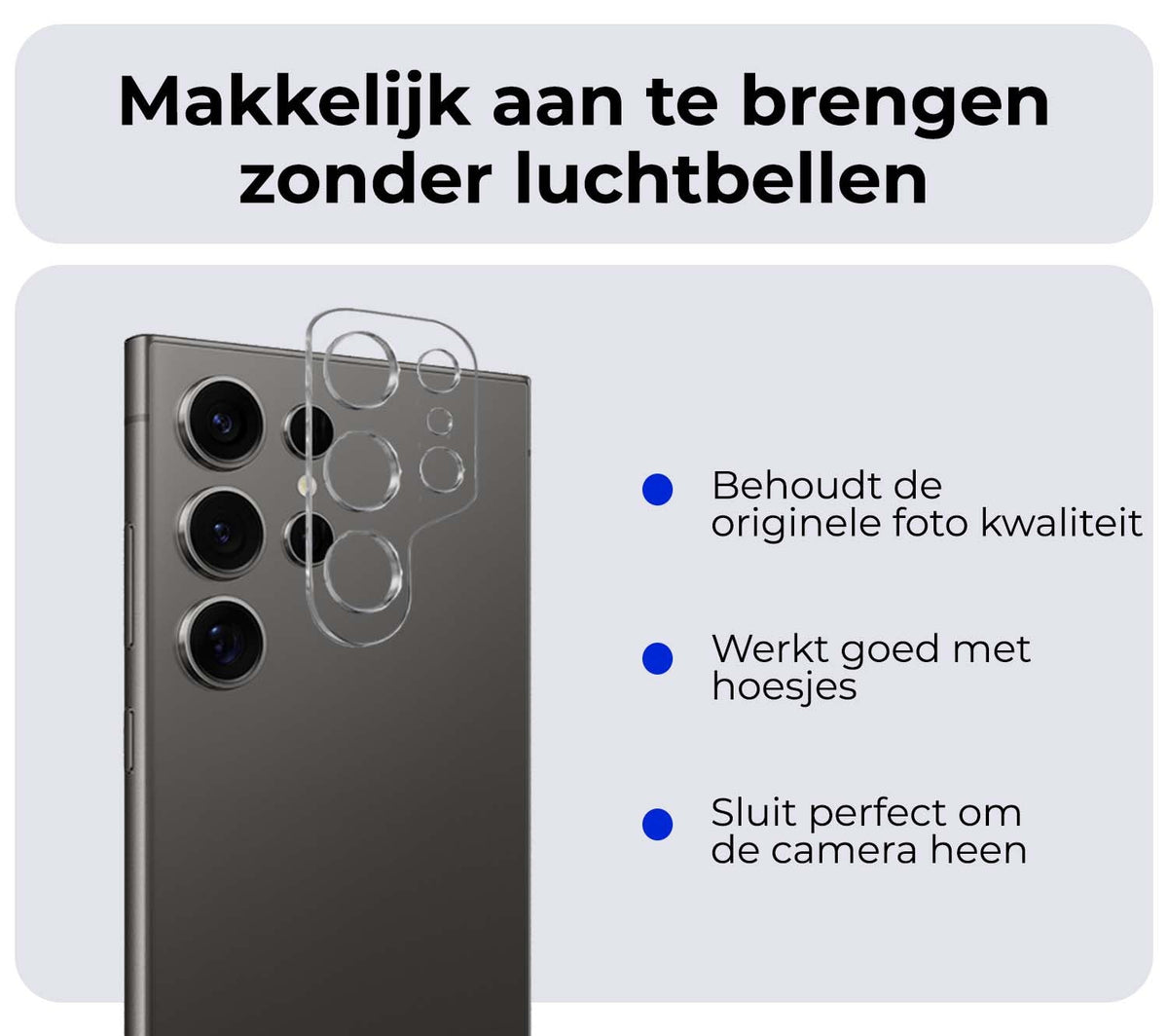 Camera Screenprotector Geschikt voor Samsung S24 Ultra