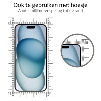 Gehard glazen screenprotector voor iPhone 15 Pro Max