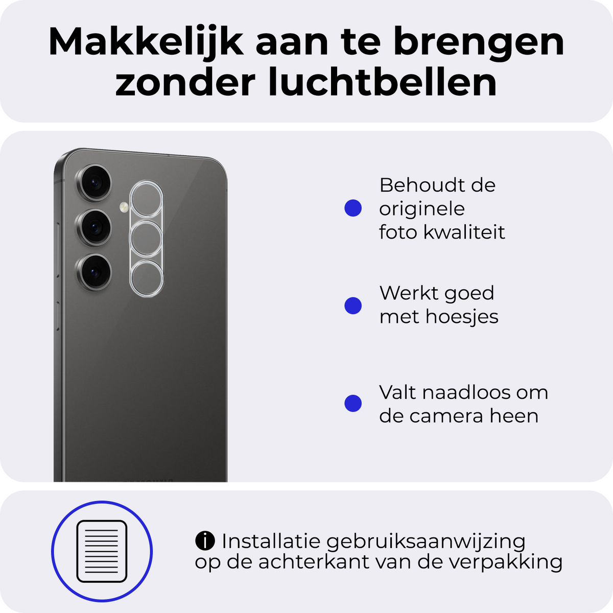 Camera Screenprotector van Gehard Glas Geschikt voor Samsung Galaxy S24 FE