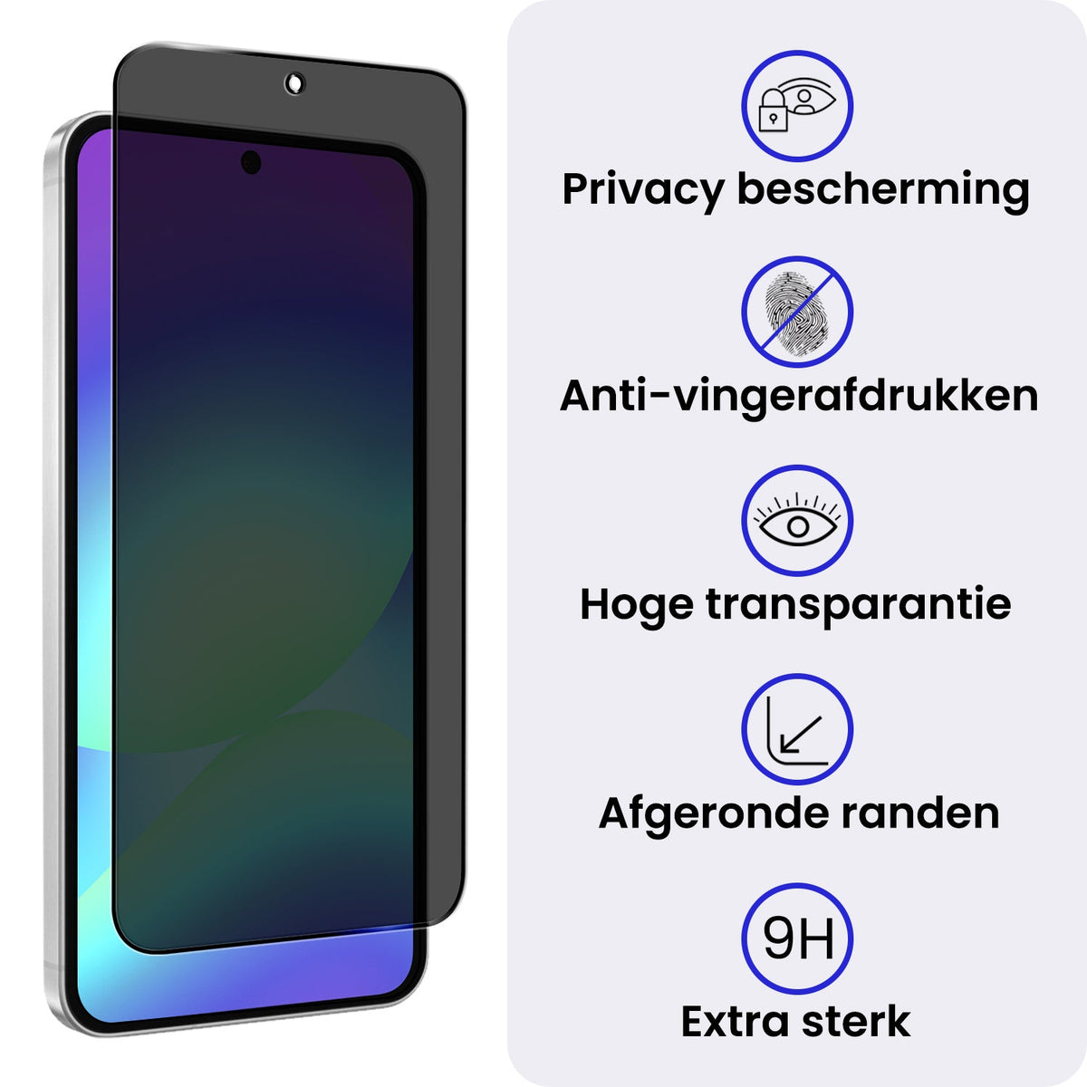 Privacy screenprotector van gehard glas voor Samsung Galaxy A56