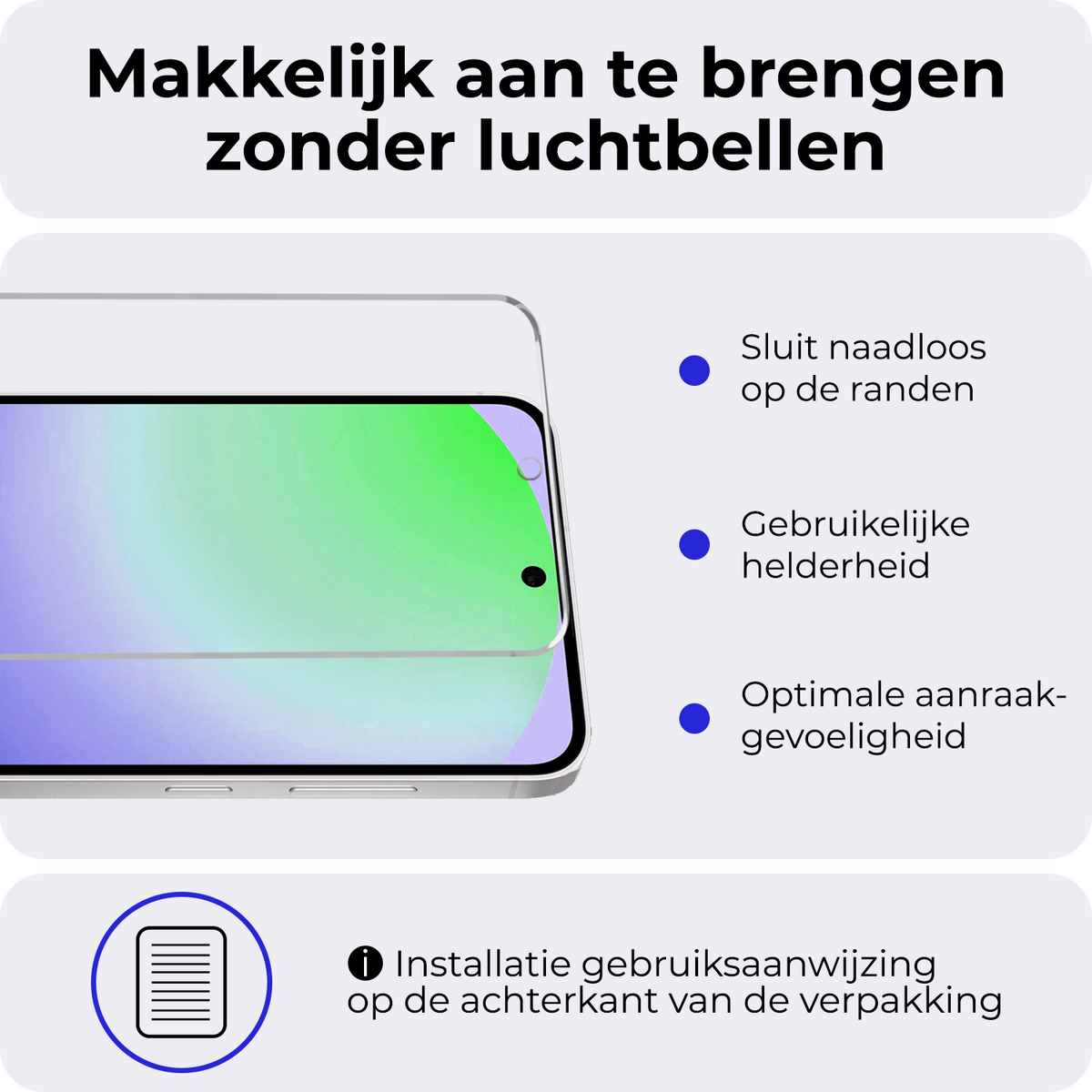 Screenprotector van gehard glas met antikraslaag voor Samsung Galaxy S24 FE