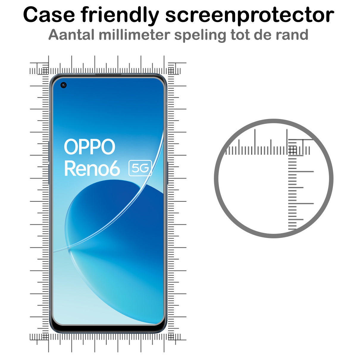 Screenprotector van gehard glas voor OPPO Reno 6