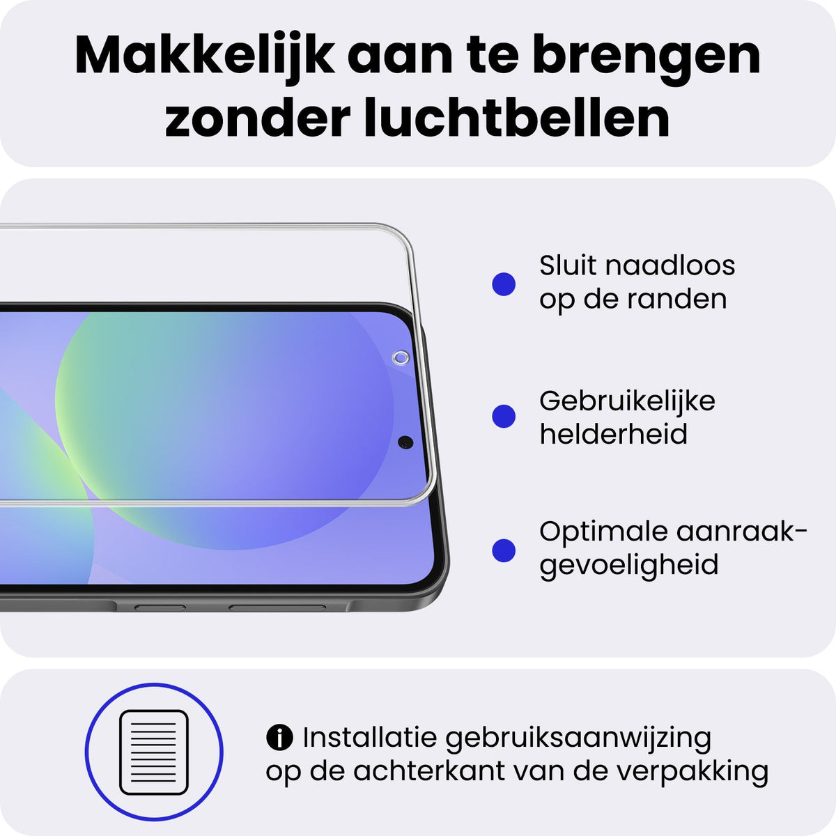Gehard glazen screenprotector met krasbestendige bescherming