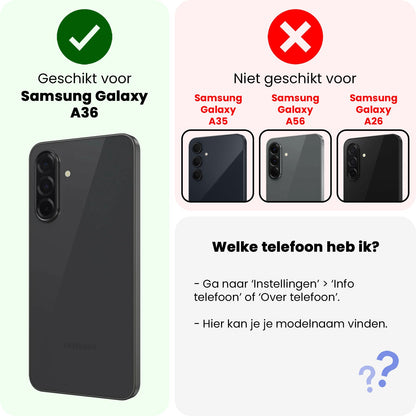 Full Screen Screenprotector van Gehard Glas voor Samsung A36