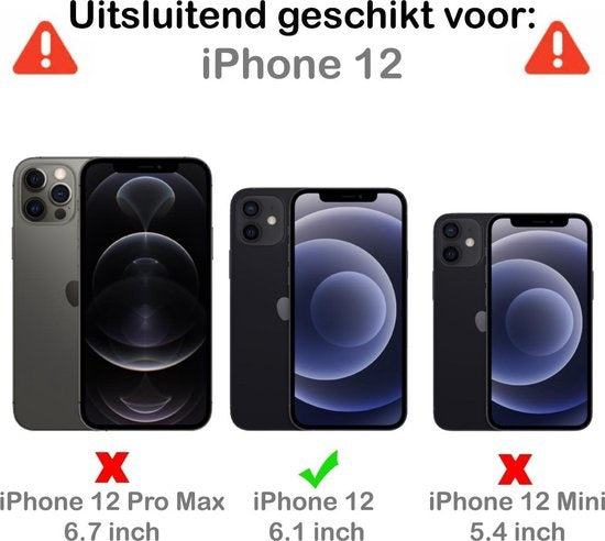 Gehard glazen screenprotector voor iPhone 12 met volledige dekking