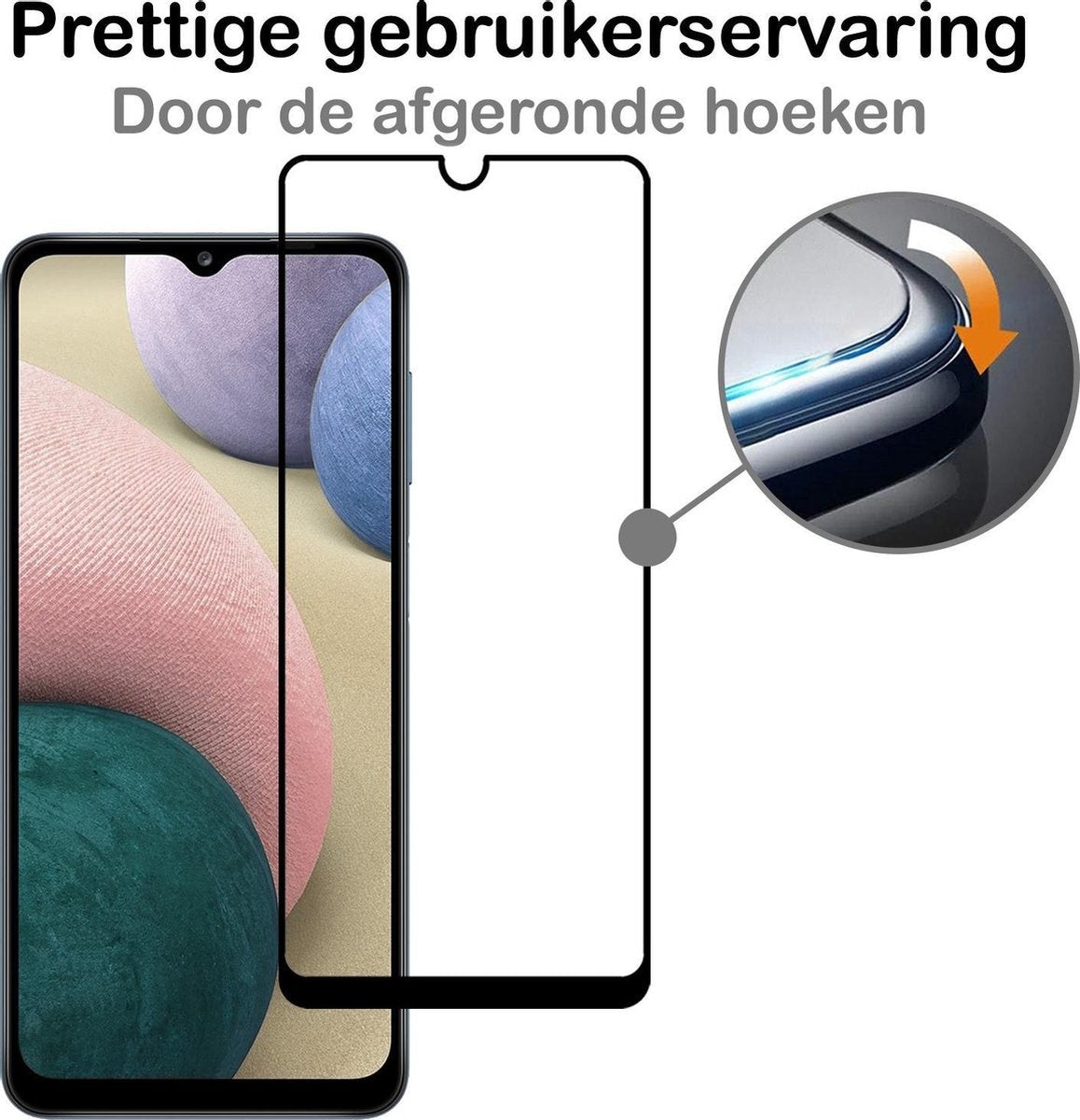 Full Screen Gehard Glas Screenprotector Geschikt Voor Samsung A12