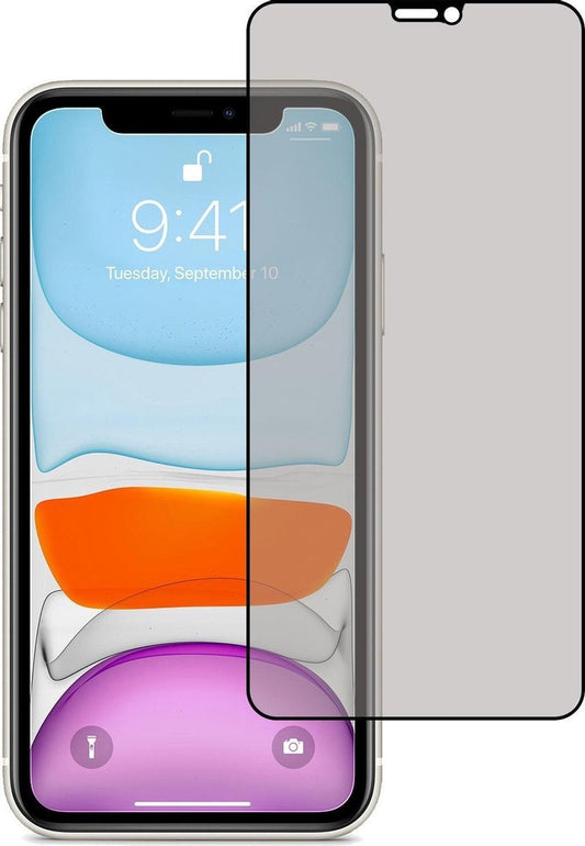 Privacy screenprotector van gehard glas voor iPhone 11 en XR