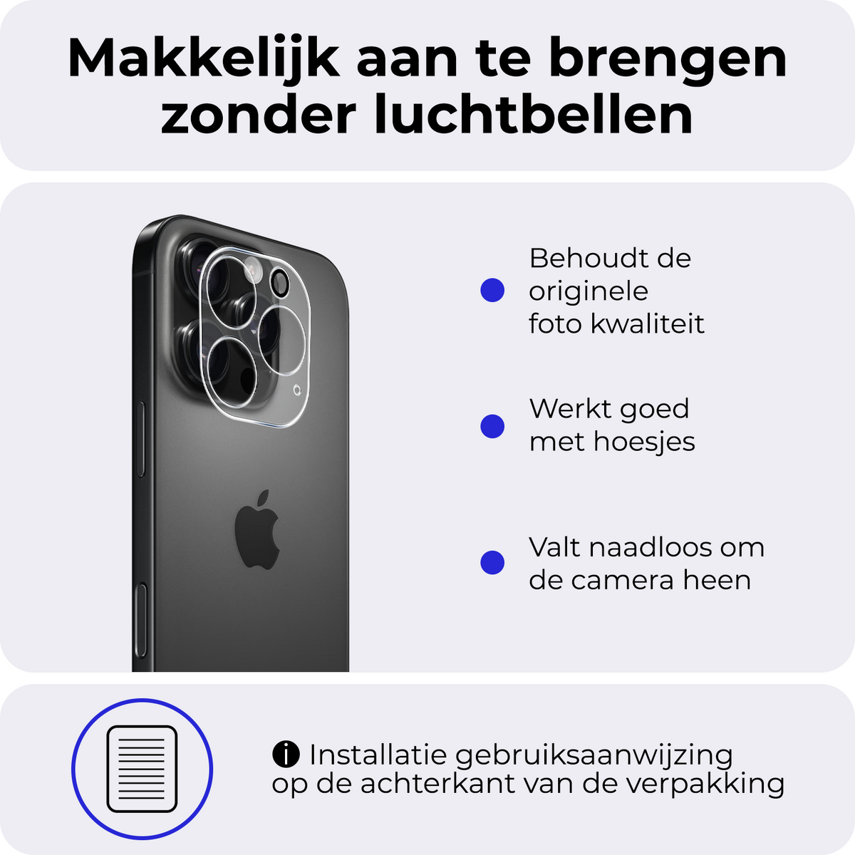 Gehard glazen camera screenprotector voor iPhone 16 Pro