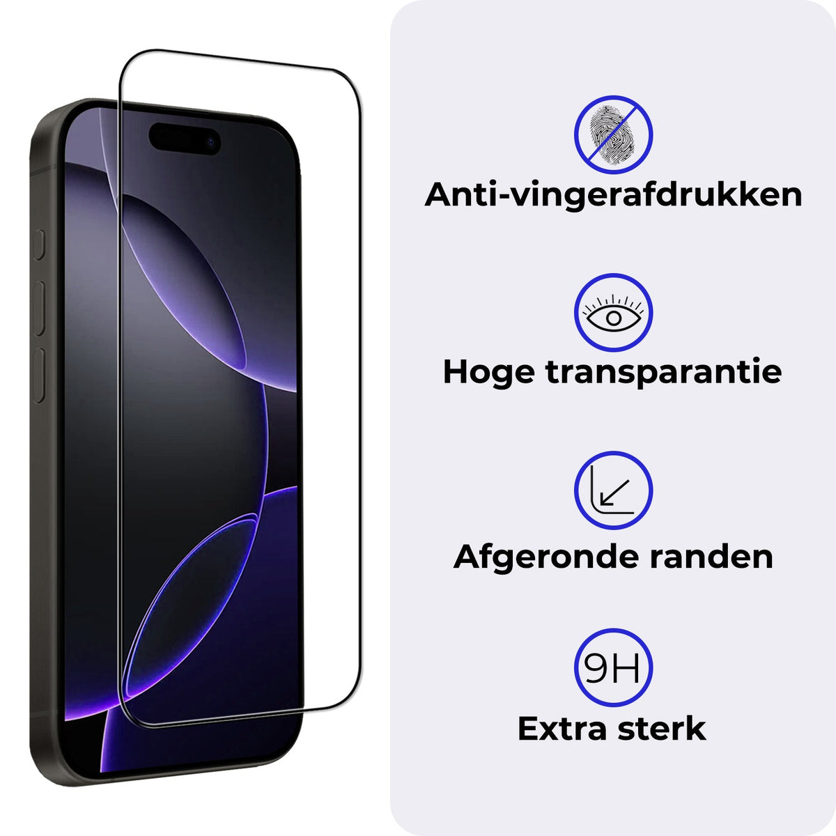 Screenprotector van gehard glas voor iPhone 16 Pro