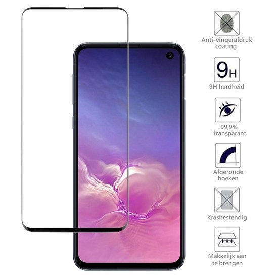 Screenprotector van gehard glas met zwarte randen voor Samsung S10e