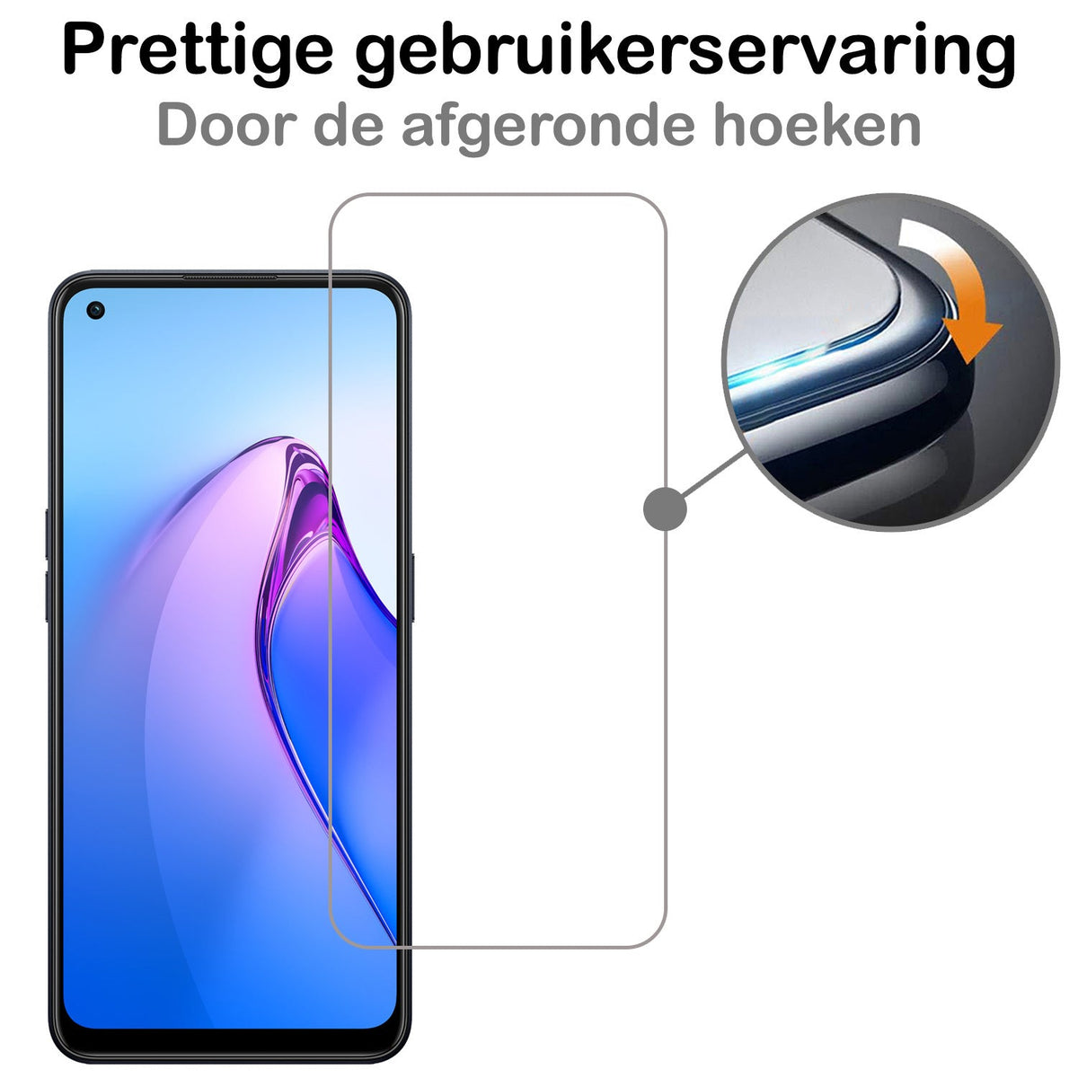 Gehard glazen screenprotector voor OPPO Reno 8 Pro met antikraslaag
