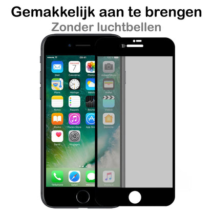 Gehard glazen privacy screenprotector voor iPhone 7