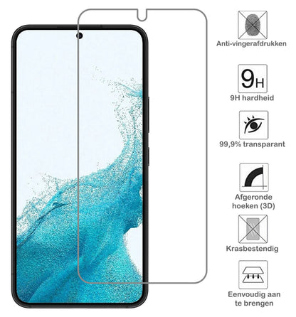 Screenprotector van gehard glas voor Samsung S22 Plus