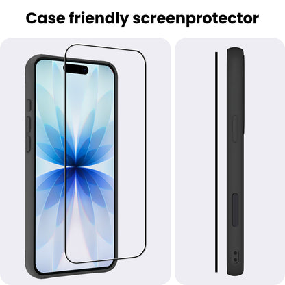 Gehard glazen screenprotector voor iPhone 17 met installatieframe