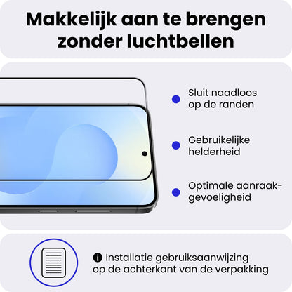 Gehard glas screenprotector met zwarte randen