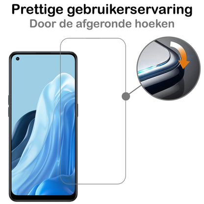 Glazen screenprotector voor OPPO Reno 8 Lite met antikraslaag