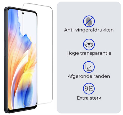 Gehard glazen screenprotector voor OPPO A98 met krasbescherming
