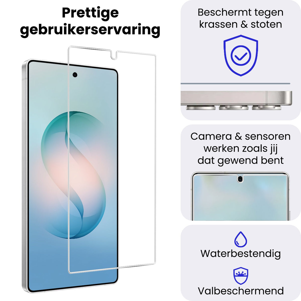 Gehard glazen screenprotector met antikraslaag