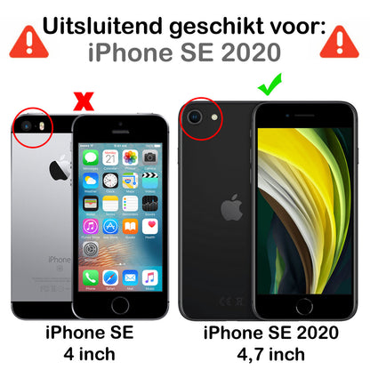 Gehard glazen privacy screenprotector voor iPhone SE 2020