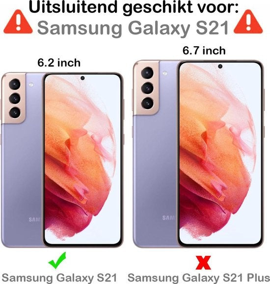 Gehard glazen screenprotector met volledige dekking voor Samsung S21