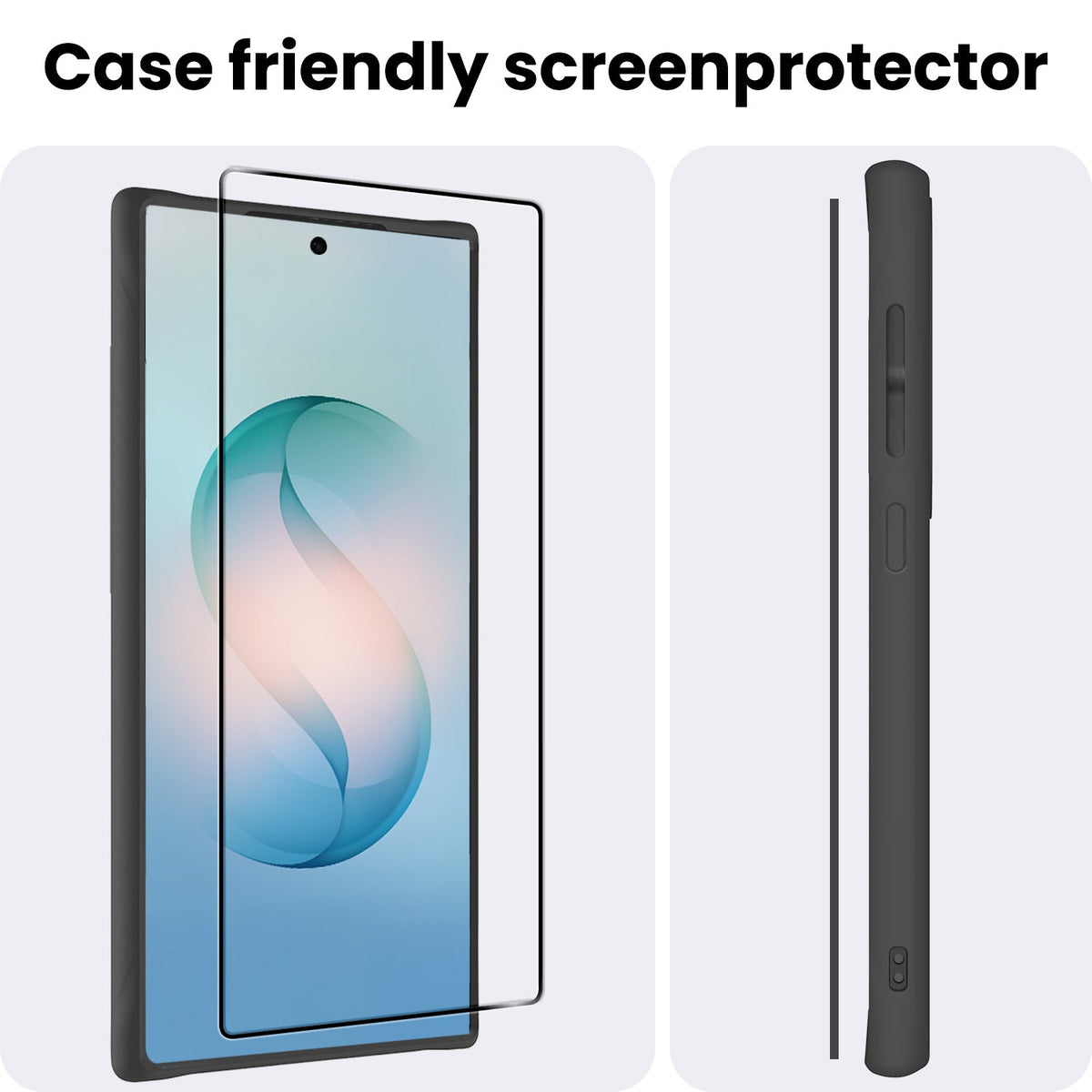 Screenprotector van gehard glas met zwarte randen