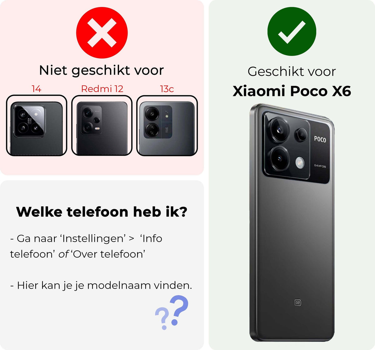 Gehard glazen screenprotector voor Xiaomi Poco X6