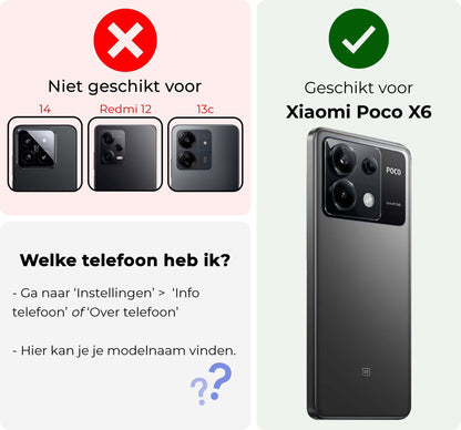 Gehard glazen screenprotector voor Xiaomi Poco X6