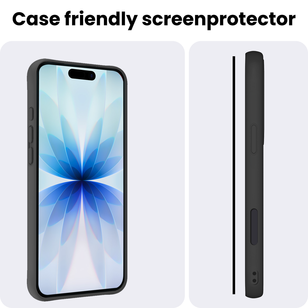 Screenprotector van gehard glas voor iPhone 17 met zwarte randen