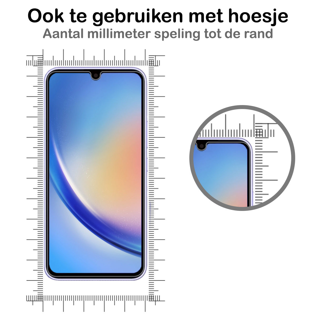 Gehard glazen screenprotector voor Samsung A34