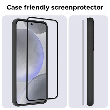 Gehard glazen screenprotector met zwarte randen voor Samsung S24 Plus