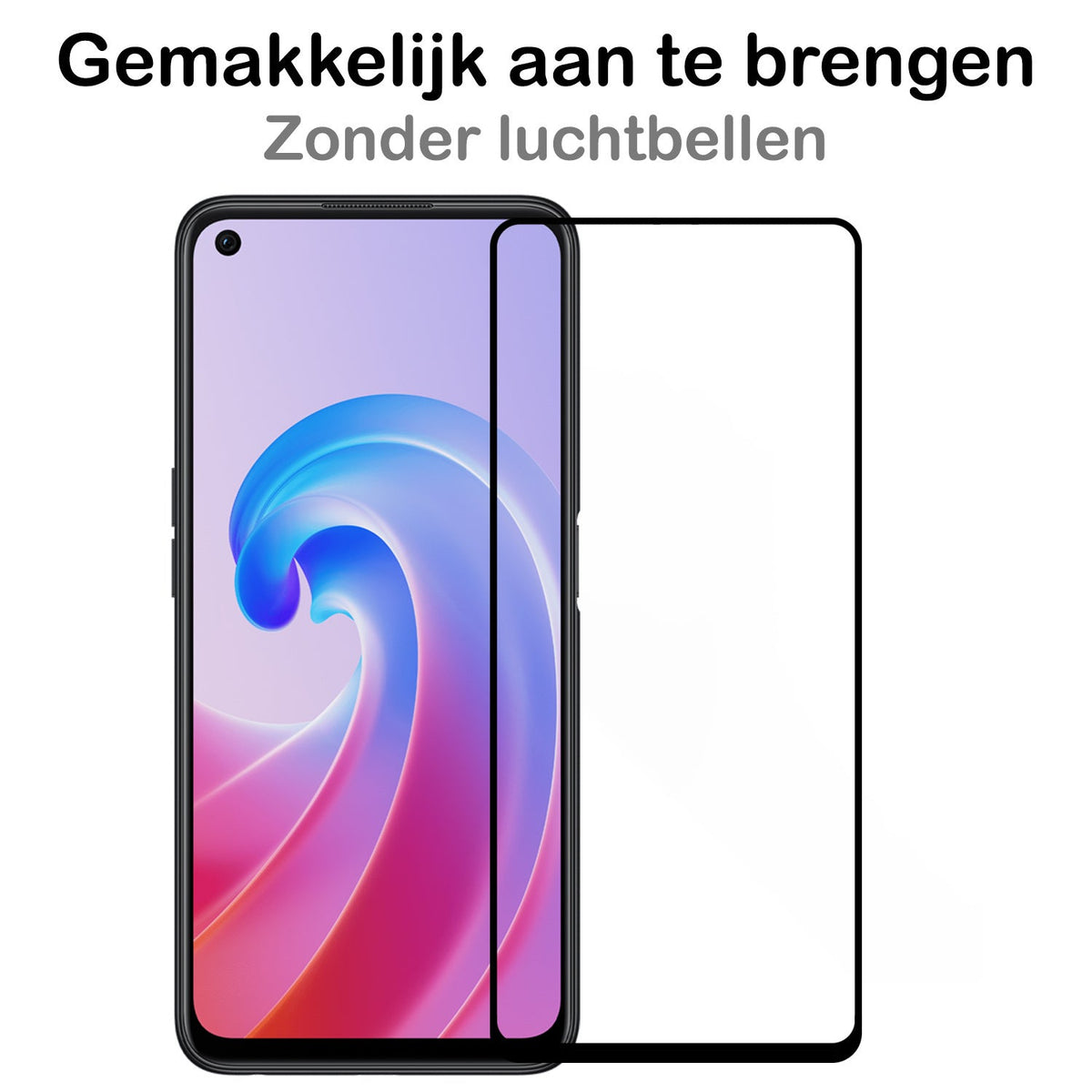 Screenprotector van gehard glas voor OPPO A96 met zwarte randen