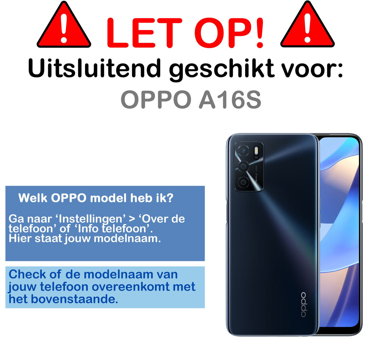 Gehard Glazen Screenprotector Voor OPPO A16s Met Krasbescherming