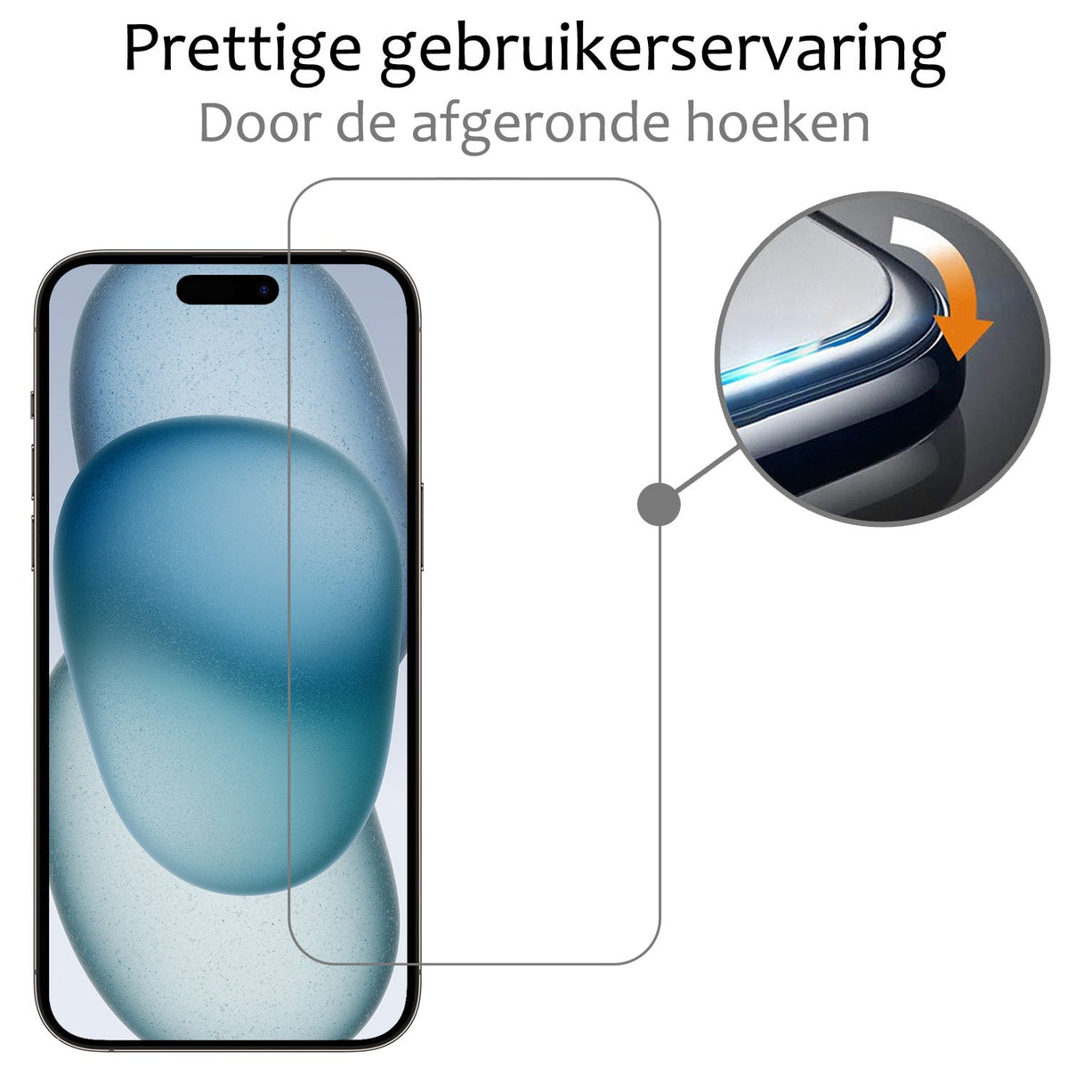 Glazen screenprotector voor iPhone 15 Pro met anti-kraslaag
