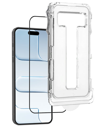 Flexibele glazen screenprotector met installatieframe voor iPhone Air